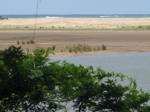 That's the Indian Ocean and it has Crocs and Sharks here.